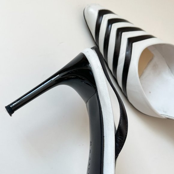 Ralph Lauren - Slingback Chevron Stripe Pumps - Picture 8 of 10